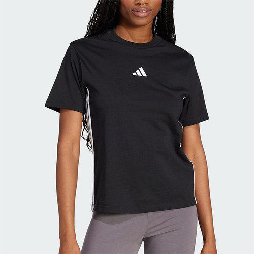 Adidas/阿迪达斯正品2025夏女士经典短款圆领宽松短袖T恤JD0846