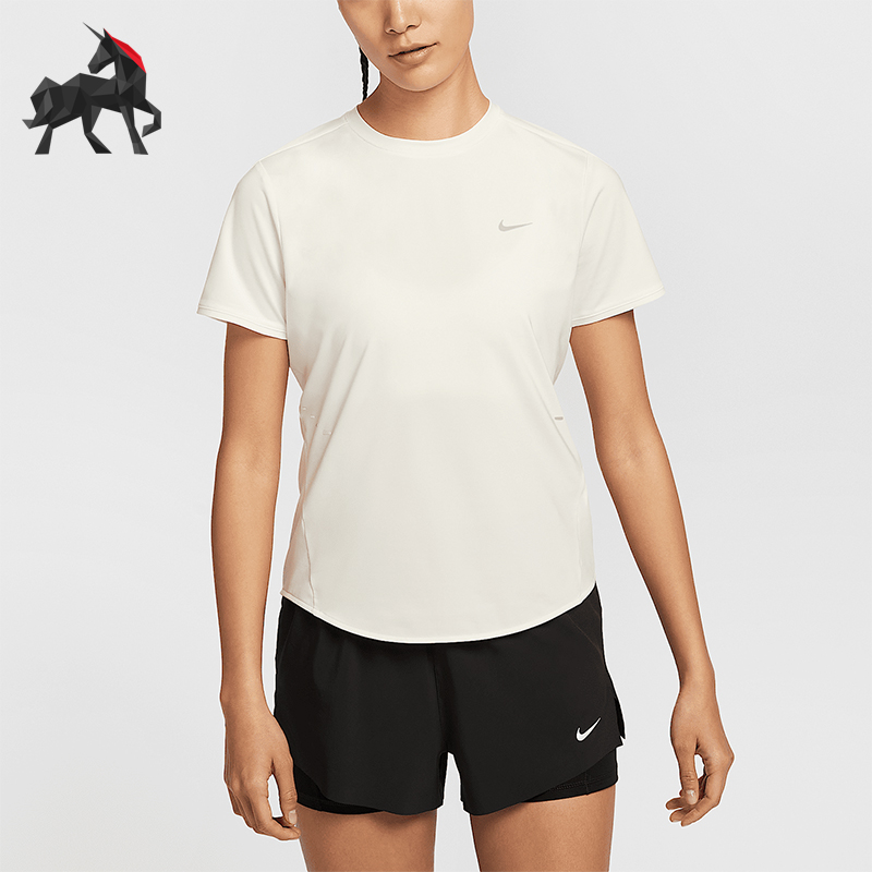 Nike/耐克正品2025女士透气针织跑步经典圆领训练短袖HM9699-133