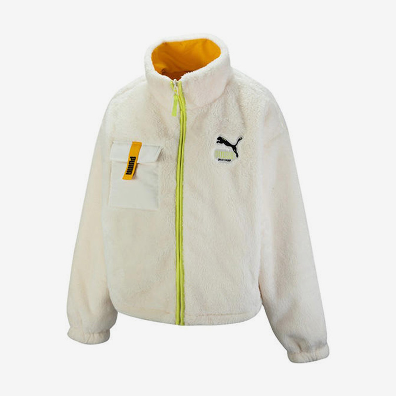 Puma/彪马正品当季新款两面穿休闲女子仿羊羔绒夹克538856-65