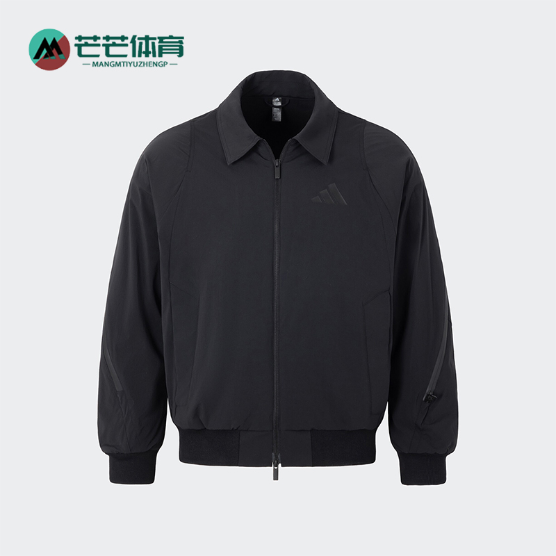 Adidas/阿迪达斯正品秋冬新款男士翻领拉链加绒外套JZ4192