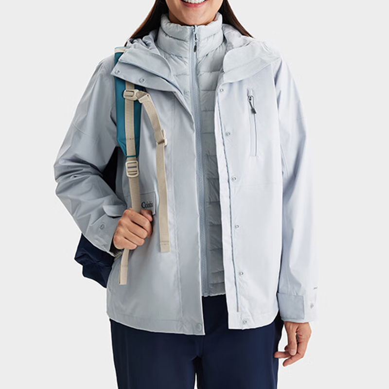 哥伦比亚女士羽绒三合一冲锋衣