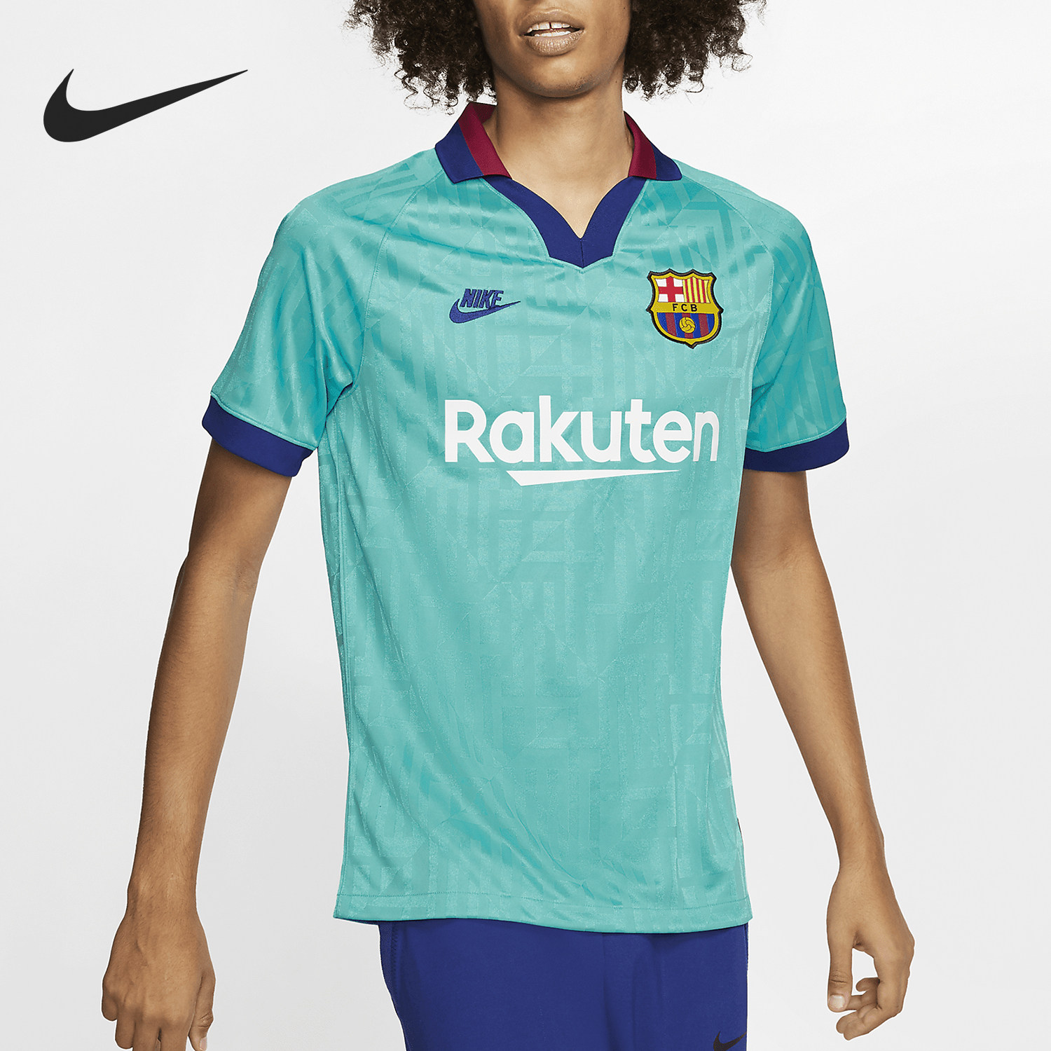 Nike/耐克正品19/20 赛季巴萨秋季男子第三球衣短袖运动T恤AT0029