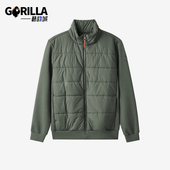 男士 Skechers 新款 秋季 立领休闲梭织裥棉保暖棉服 斯凯奇正品