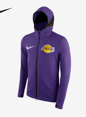 Nike/耐克正品湖人队男子运动休闲宽松连帽外套899849-504