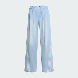 款 四季 阿迪达斯正品 KX4822 宽松透气经典 休闲牛仔长裤 男士 Adidas