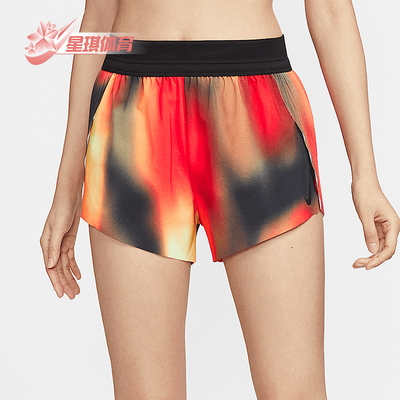 Nike/耐克 正品AeroSwift女士舒适简约跑步运动开衩设计短裤