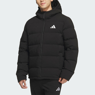 Adidas/阿迪达斯正品2025男士日常经典运动保暖连帽羽绒服KF4400
