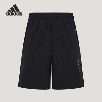 Adidas/阿迪达斯正品FOSWOVENSHORTS新款男经典黑色短裤KZ5433