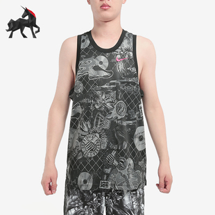 Nike/耐克正品新款男黑色球类运动街头篮球背心CK1182-010