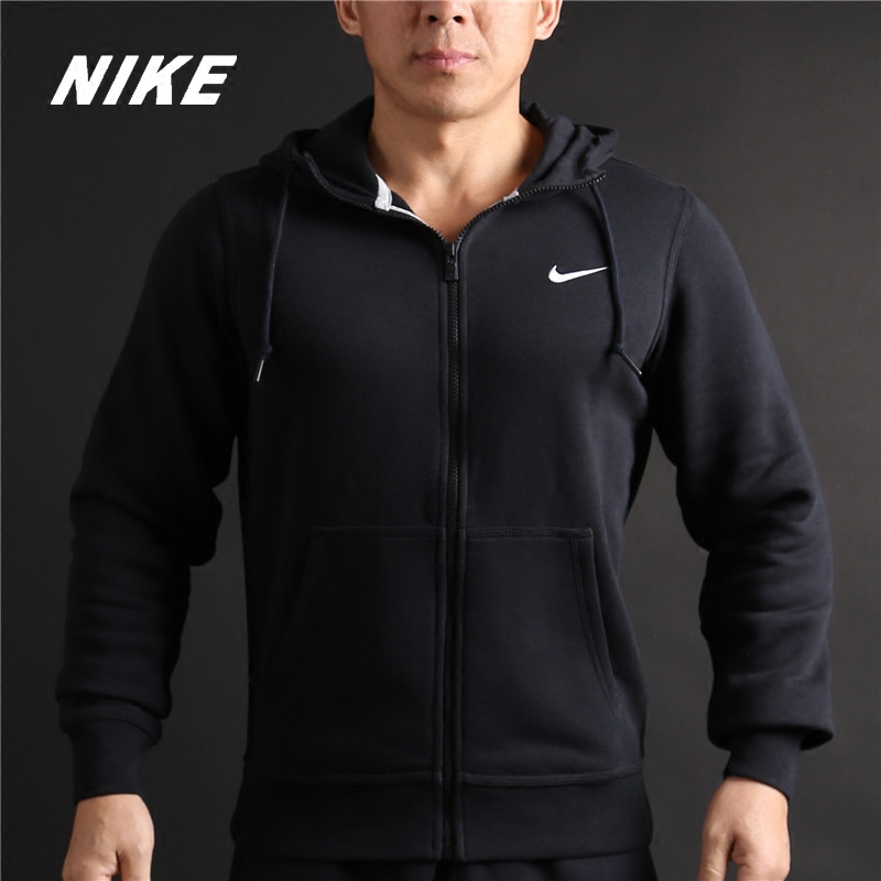 Nike/耐克正品男装 加绒针织开衫连帽休闲运动夹克外套上衣905231