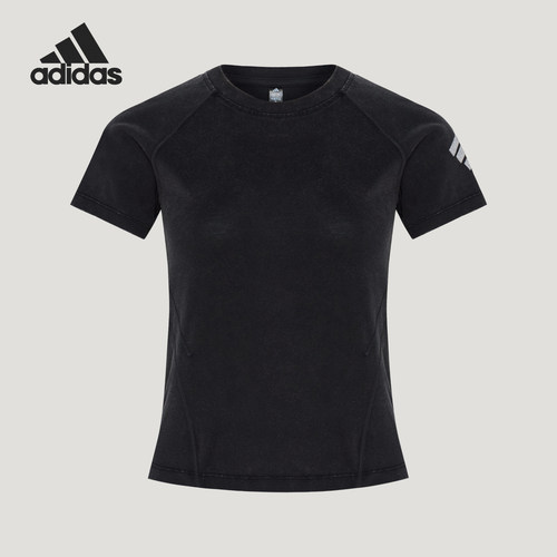 Adidas/阿迪达斯正品女士时尚经典套头圆领休闲短袖T恤KY7861