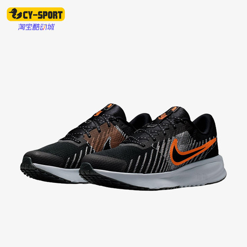 Nike/耐克正品RUNDEFY新款男黑橙色低帮网面经典跑步鞋HM9594-011