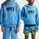 耐克正品 2026春季 款 Nike 大童日常连帽套头针织卫衣HV0508 412