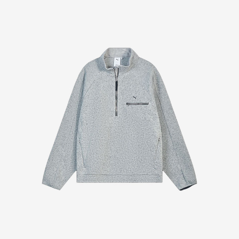 Puma/彪马正品男女保暖宽松半拉链针织透湿经典休闲卫衣636243-54