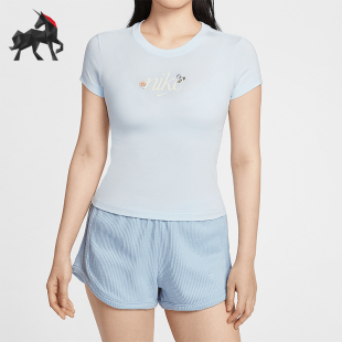 款 423 耐克正品 HF9723 Nike 短袖 女士透气经典 2025夏季 针织短款
