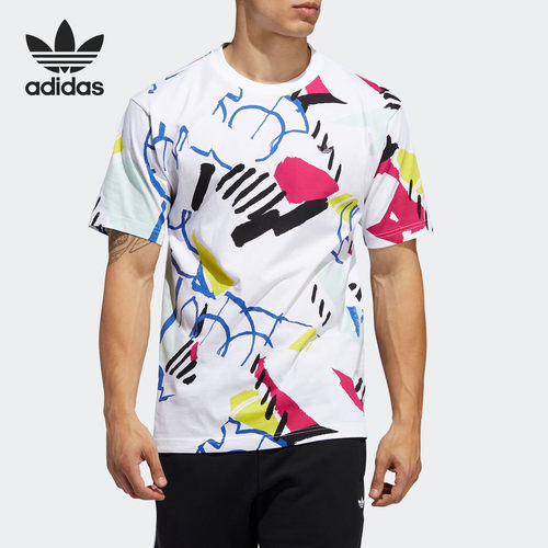 阿迪达斯男子舒适运动休闲T恤