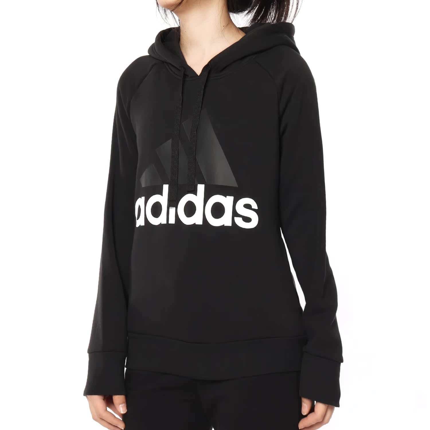 Adidas/阿迪达斯正品 NEO女子运动休闲连帽针织卫衣套头衫 BK7060