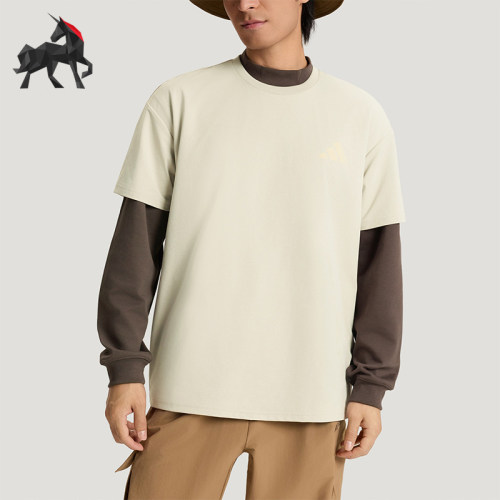Adidas/阿迪达斯正品夏季男士运动户外时尚印花宽松短袖T恤KE3703