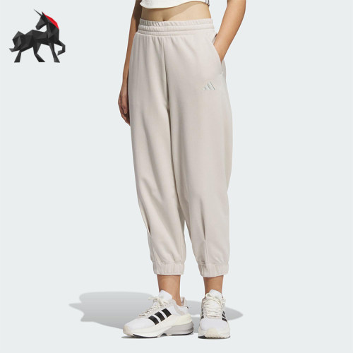 Adidas/阿迪达斯正品LOGO KNIT PANTS女士经典针织束脚长裤JM1020