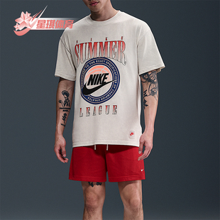 款 025 Nike 2025夏季 休闲短袖 HJ3435 图案宽松经典 耐克正品 男士