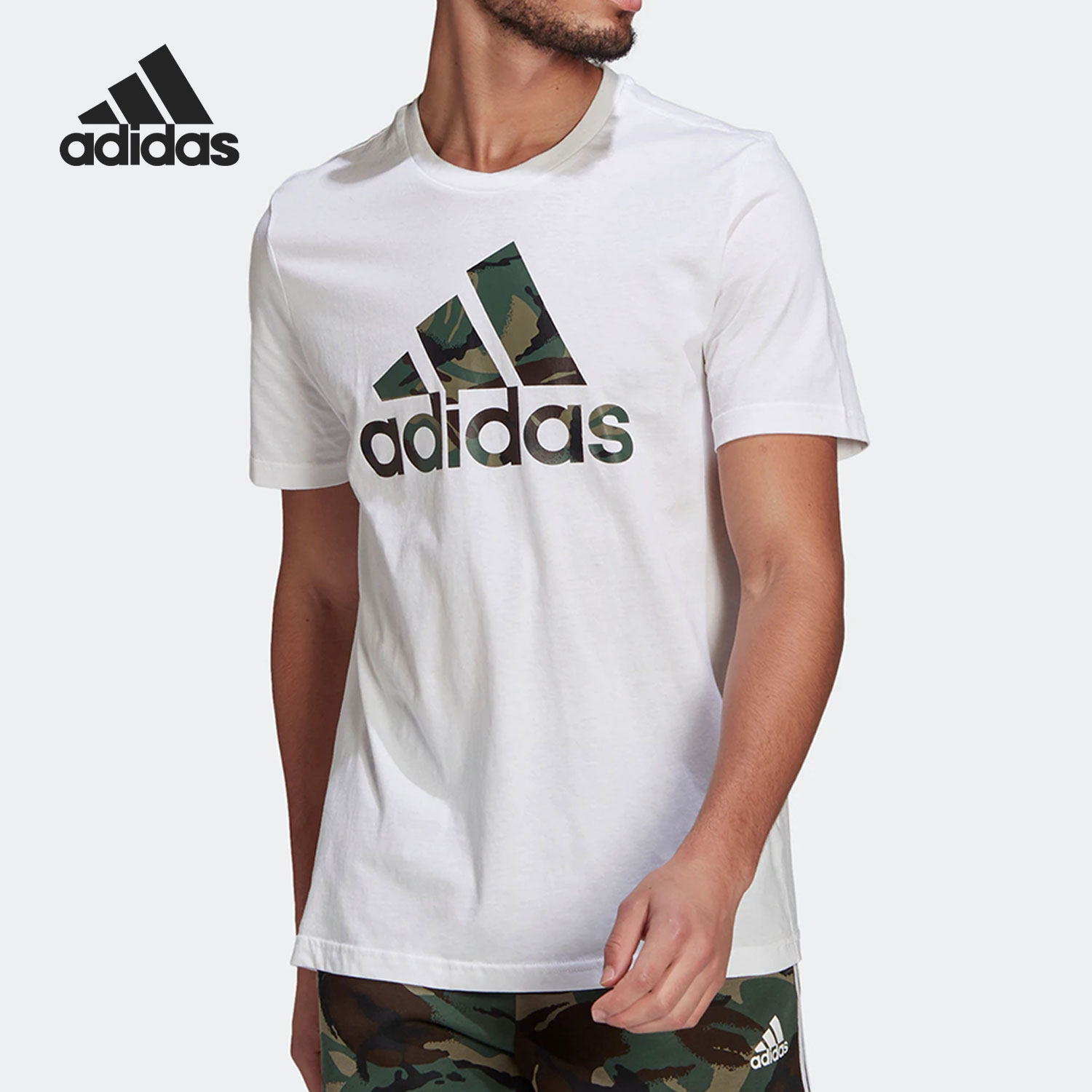 Adidas/阿迪达斯正品新款男子训练运动透气短袖T恤 GK9635