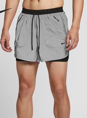 Nike/耐克正品2025男士二合一反光跑步透气短裤IM6268-010