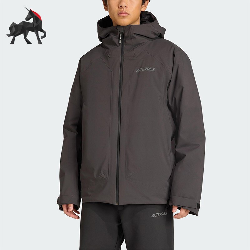 Adidas/阿迪达斯正品2025男士休闲保暖耐穿三合一冲锋衣JV8699