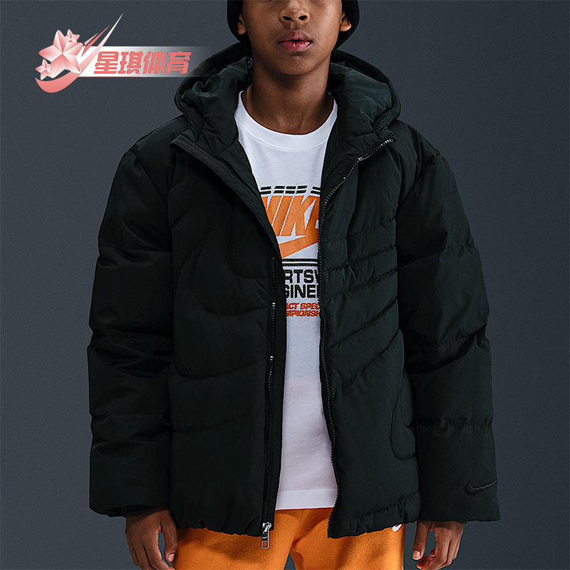 Nike/耐克正品Sportswear Swoosh大童休闲保暖羽绒服IQ2953-010