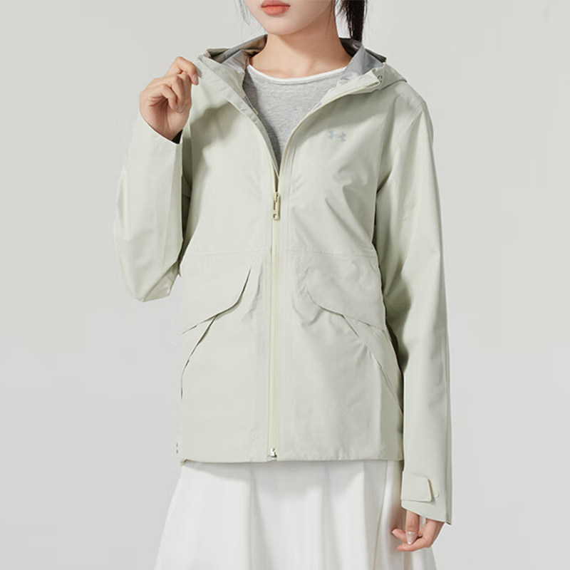 UA/安德玛正品2025新款女士运动健身训练连帽梭织外套1385270-273