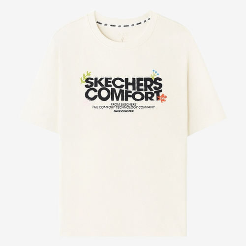 Skechers斯凯奇正品儿童款舒适透气套头短袖T恤L226U113-0074