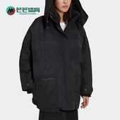 三叶草PARKA Adidas 阿迪达斯正品 女士运动宽松棉服HM2615