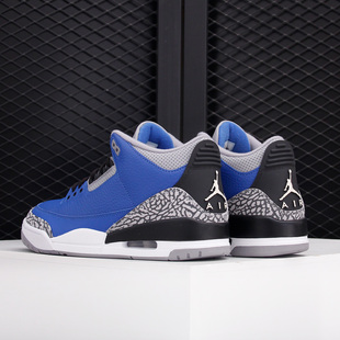 Jordan Air AJ3 CT8532 Nike 爆裂纹皇家蓝水泥篮球鞋 耐克正品