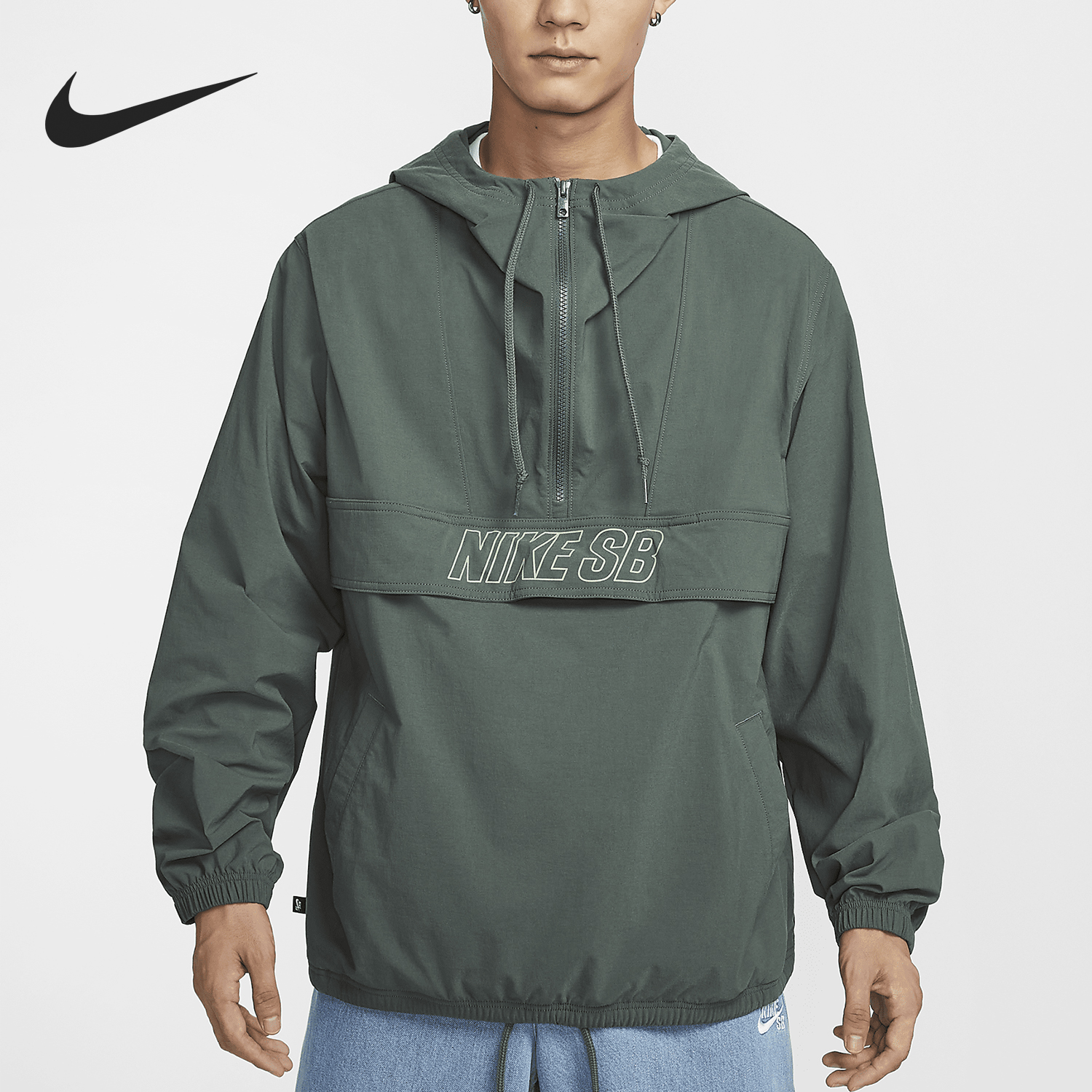 耐克男士运动休闲半拉链上衣