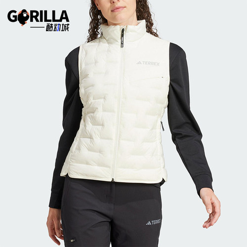 Adidas/阿迪达斯正品TEREXTEREX新款女米经典白黑羽绒马甲IY0069