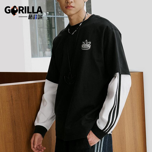 Adidas/阿迪达斯正品三叶草男女圆领简约经典运动短袖T恤KC3107