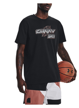 UA/安德玛正品CURRY 30 HEAVYWEIGHT SS男士印花短袖1376808-001