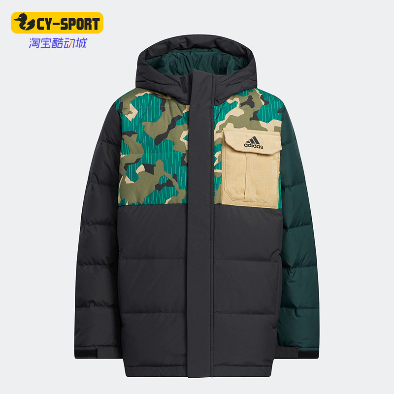 阿迪达斯正品儿童运动休闲羽绒服