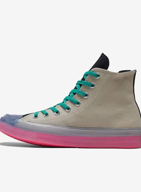Converse匡威 果冻高帮潮流帆布鞋男女同款休闲鞋米黑粉 170137C