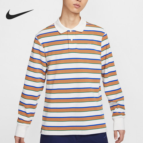 Nike/耐克正品Club男士户外休闲条纹运动保暖长袖FZ0824-133