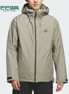 Adidas/阿迪达斯正品2025男士连帽保暖三合一羽绒内胆外套KQ5502