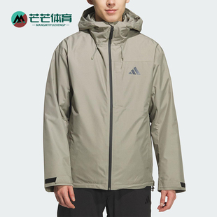 Adidas/阿迪达斯正品2025男士连帽保暖三合一羽绒内胆外套KQ5502