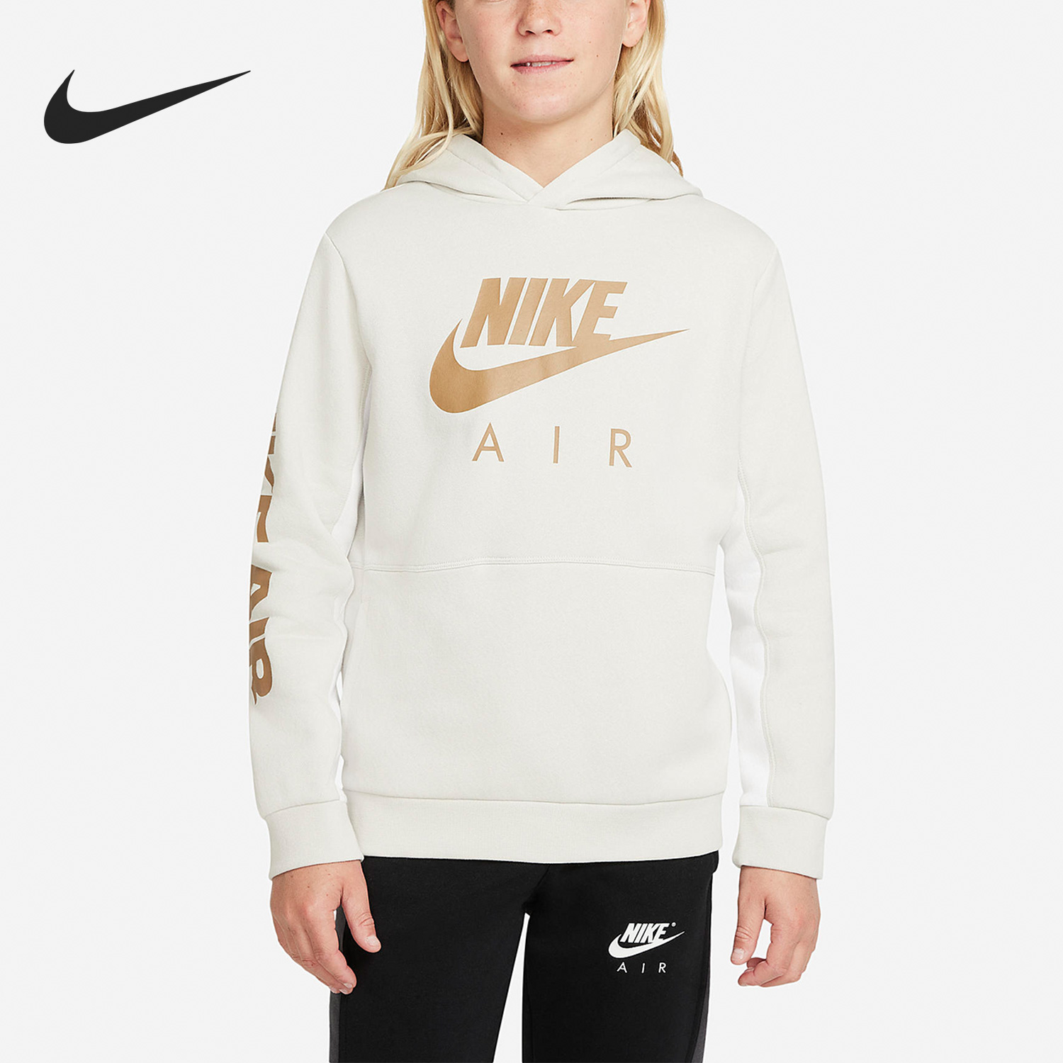 Nike/耐克正品大童休闲运动加绒舒适保暖连帽卫衣 DM8109-072