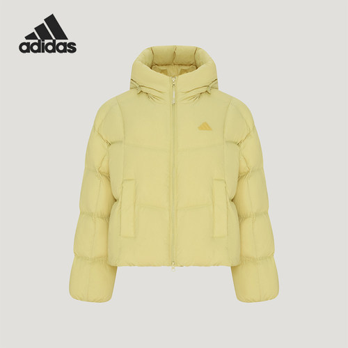 Adidas/阿迪达斯正品新款女士拒水防风保暖连帽羽绒服LD7337