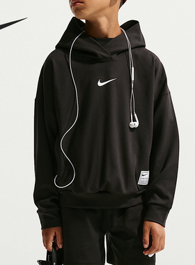 Nike/耐克正品春秋大童运动针织连帽宽松经典休闲卫衣IF1723-010