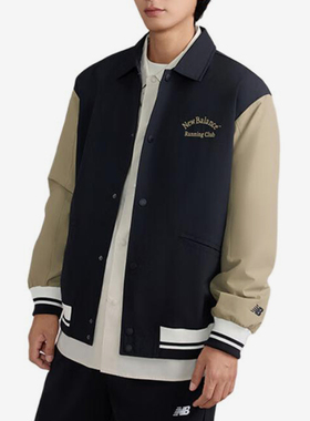 New Balance/NB正品新款男士翻领梭织休闲夹克外套AMJ43319-BK