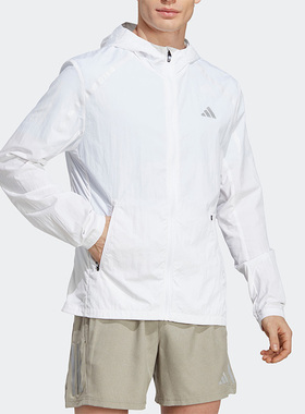 Adidas/阿迪达斯正品春男子运动防风梭织连帽夹克IB8265