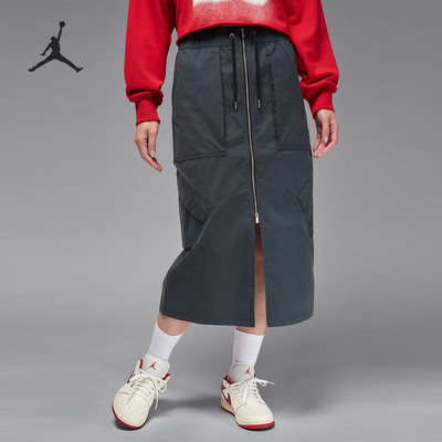 Nike/耐克官方正品JORDAN女士时尚简约梭织运动半身裙HF9463-010