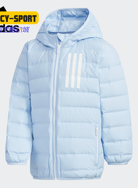Adidas/阿迪达斯正品冬季新款连帽保暖儿童休闲羽绒服EH4144