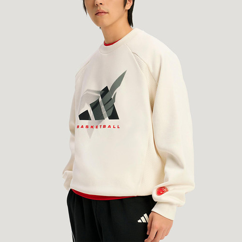 Adidas/阿迪达斯正品秋冬男士运动加绒篮球针织卫衣套头衫KT0625