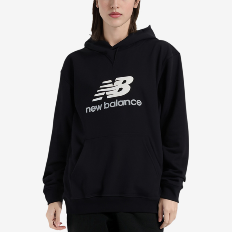 New Balance/NB正品运动男女户外休闲连帽卫衣套头衫AMT41655-BK